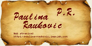 Paulina Rauković vizit kartica